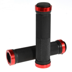 락모터스 전동킥보드 자전거 컬러 고무 핸들 그립 손잡이 인조가죽 핸들그립 악세사리 부품 튜닝 용품, 레드