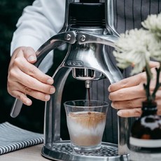 【英國 ROK】Espresso Maker 手壓式萃取義式濃縮咖啡機 (閃電銀) - 海鷗機 精品濃縮限定, 1個