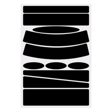 자동차 멀티 스크래치 커버 땜빵 스티커 / 휀다 도어 범퍼 흠집 문콕 커버 / 11P 대규격, 1세트, 유광블랙