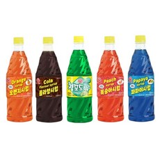 오뚜기시럽 5종세트 슬러시원액 과일향 오렌지 콜라 파파야, 1개, 1kg