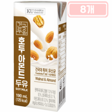 PB 건국두유 호두아몬드 두유 190ml, 8개