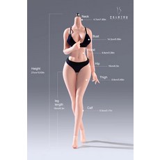 YM501 1/6 無縫女體 矽膠鋼骨關節可動人偶模型 27cm, 參考詳情頁
