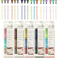 미도리 JOIN DOTS 형광펜 수성펜 연결펜, 1개, 모카