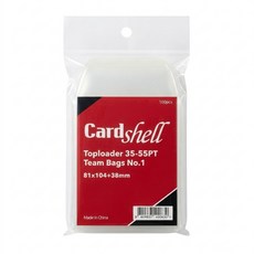 존코너 카드쉘 포카 슬리브 35pt 탑로더 퍼펙트핏 팀백 100매, 투명, 1개