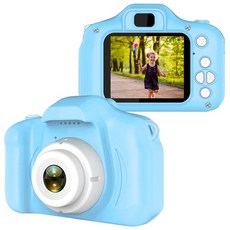 유튜브카메라 액션캠 바디캠 소년과 소녀 위한 소형 디지탈 카메라 사진기 교육 장난감, 파란색