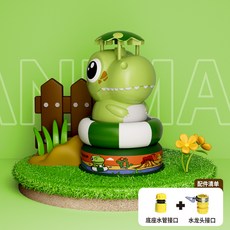 跨境飛天動物灑水器卡通小黃鴨沙灘噴水器兒童戶外升空戲水玩具, 1個, 如圖