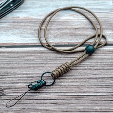 桃園出貨- 戰術掛繩展會工作證件工號牌學生校卡飯卡公交卡牌胸牌掛繩, 狼棕, 1個