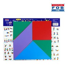 자석 칠교놀이 30cm 7조각 도형학습 몬테소리교구, 다양함, 1개