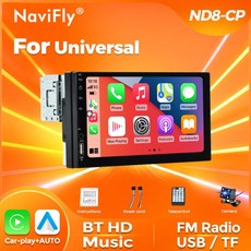 NaviFly 7 HD 터치 스크린 범용 자동차 라디오 1Din MP5 플레이어 CarPlay 안드로이드 멀티미디어 Automotiva FM 스테레오 미러 링크, 05 ND8-CP-CAM