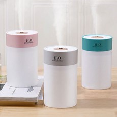 휴대용 미니멀 USB가습기 레인보우 조명등 가습기, 체리블라썸핑크, 1개