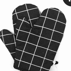 주방용 오븐 장갑 패브릭 체크 조리용장갑