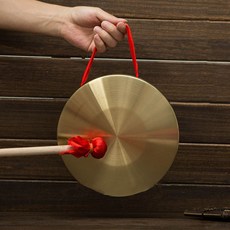 World Mom 高級型匠人手鑼 四物農樂練習用, 金色, 1個