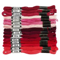日本進口 Olympus 奧林巴斯 刺繡線 - 粉色、紅色系十字繡線 (型號: 184-1706), 1個, 1028