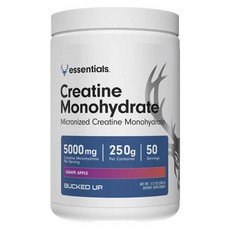 BUCKED UP 必需一水肌酸 6000毫克 葡萄蘋果, 1個, 250g