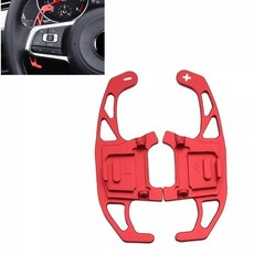 鋁合金方向盤換檔撥片 適用於15-20年GTI Golf MK7 R, 1個, 紅色