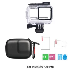 Insta360 Ace Pro 카메라 액세서리 9H 강화 유리 필름 + 60M 다이브 케이스 방수 하우징 용 미니, 06 kit 1