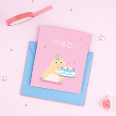 [대시앤도트] 마음을 전햄 미니카드, 1.사랑햄