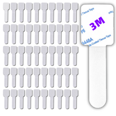 LyQora] 깔끔정리 케이블 고정 클립 - 초간편 부착 / 재사용 가능 / 책상 TV 데스크 전선 정리, 화이트, 50개