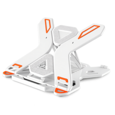 노트북 거치대 스마트폰 거치 겸용 접이식 각도조절 스탠드, white, 1개