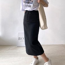 네모엔룩 여성용 캔버스워싱 스커트