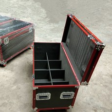 랙케이스 이동식 콘솔 오디오 캐비닛 장비 음악 케이스, 블랙 1 x 8 레드 알루미늄, 기본 색상