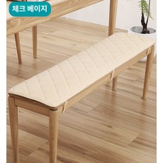 의자 소파 식탁 패드 방석 벤치형 신발장 쿠션 커버 깔개 벤치 직사각형 끈 매트 방석 1개 30*100cm 체크그린 방석 1개 30*100cm × 체크그린, 방석 1개 30*60cm × 체크 베이지 × 방석 1개