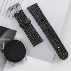Womens9999 Galaxy Watch 4/5 兼容 Glen Check 錶帶 20 22 40 42 44 46 毫米, 格倫格紋錶帶