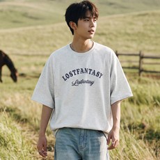 남성 반팔 티셔츠 여름 루즈핏 베이직 티셔츠 캐주얼 데일리 상의