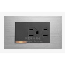 JYE中一 摩登銀 1開關1接地插座蓋板組 JY-N4127-MRS, 1個