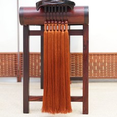 巨匠工廠古琴琴穗 古琴流蘇古琴全套垂墜冰絲琴穗 千絲穗真絲配件 古風, 土黃色, 1個