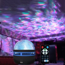 LED動態水波紋氣氛燈 RGB遙控投影夜燈 臥室裝飾氛圍燈, RGB魔球燈, 水波紋