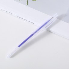 熱消筆 中性透明筆桿 布料皮革記號筆 速乾, 藍色, 1個
