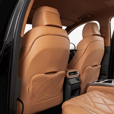 아임반 제네시스 G80 GV80 시트백커버 자동차 킥매트 차량 시트커버 보호 세트(2PCS), 1개, 어스브라운(2PCS)