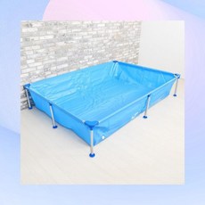 베란다 사각풀장 대형 고밀도PVC 풀장 프레임식 조립식풀장 어린이 유아, 1개, 1cl3 수영장 2.28m