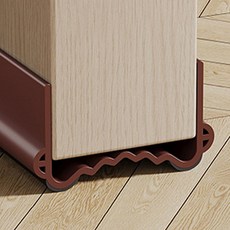 나인밸리 소음없는 방문 틈새막이 문틈 빛 소리 차단 발끼임 방지, 퓨어브라운, 3 x 5 x 100 cm, 3개