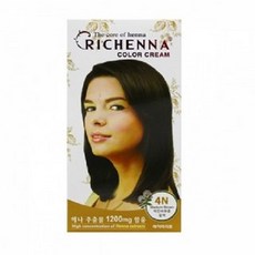 리체나 칼라 크림, 4N 약간어두운갈색, 3개