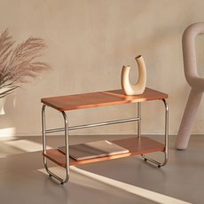 이노센트 샤인 미드센츄리 미니 2단 수납 선반 i104688, 우드