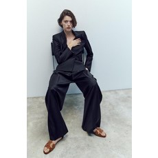 ZARA 크로스 레더 플랫 샌들 - 브라운 2600/710/105
