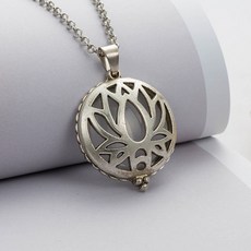 연꽃 목걸이 앤틱 7종 나비 돋보기 배꽃 실버 노인 코끼리, 1개