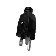 DIY品字頭 三蕊 AC電源插頭 公頭 125V 大電流 15A 帶接地, 黑, 1個, 70mm