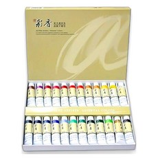 고루 동양화물감 세트 15ml 채향 알파 24색 채색용품