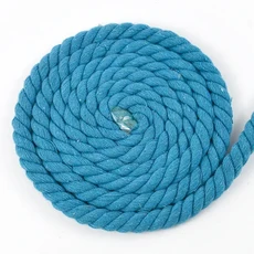 1-5 미터 12mm 3 가닥 트위스트 코튼 로프 짠 브레이드 가방 코드 홈 장식 Drawstring 밧줄 DIY 바느질 액, 03 12mm-1Meter, 17 LakeBlue