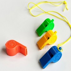플라스틱 호루라기 호각용품, 1개, 랜덤