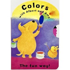 Colors with Albert and Amy 영유아 기초 영어 그림책 조작북 보드북 휠북 돌림책