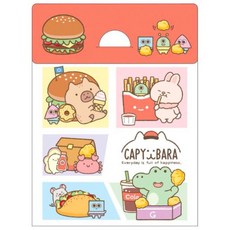 卡皮巴拉 便條紙 80張入 記事紙條, 1個, 漢堡