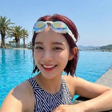 [워터플랍] 초경량 밀착 패킹 미러물안경 수경 착용감 제로, 1개, 화이트