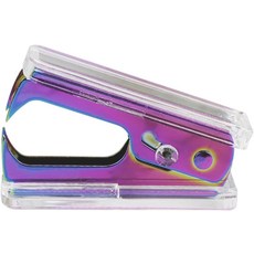 홈 오피스 책상 액세서리를 위한 NatSumeBasics 귀여운 스테이플 리무버 레인보우 클리어 스테이플러 풀러 제거 도구 선물레인보우, 1 Pack, Gold