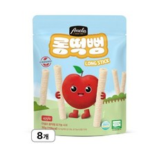 아넬라 유기농 롱떡뻥, 사과맛, 30g, 8개