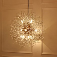 포유 LED 비즈 원형 엘사 크리스 9등 눈꽃 식탁등 주방등 인테리어등, 엘사크리스 9등 원형 조명, 등기구만
