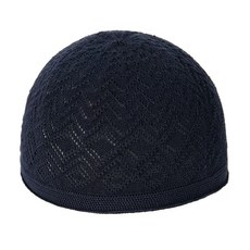 비니 모자 이슬람 54-58 남성 중간 얇은 여름 골무 무슬림 화이트그레이 니트, A. 조절 가능, C. 네이비